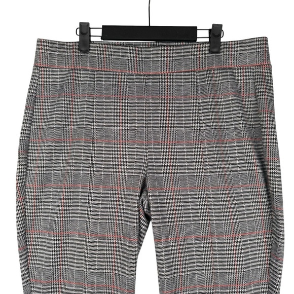 NYDJ Women’s Pull On Pants Size 12 Plaid Leggings Gray - Picture 3 of 7